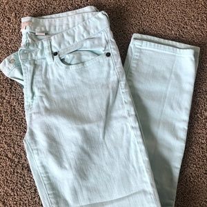 J. Crew Mint Green Toothpick Jean